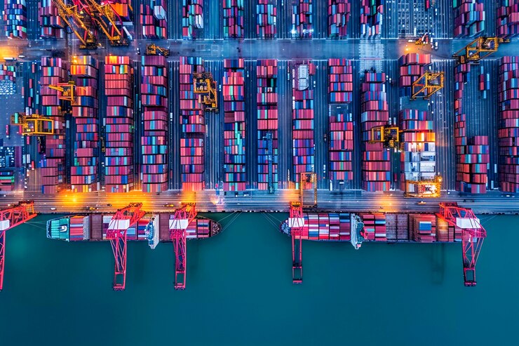 Foto grátis transporte e logística de produtos