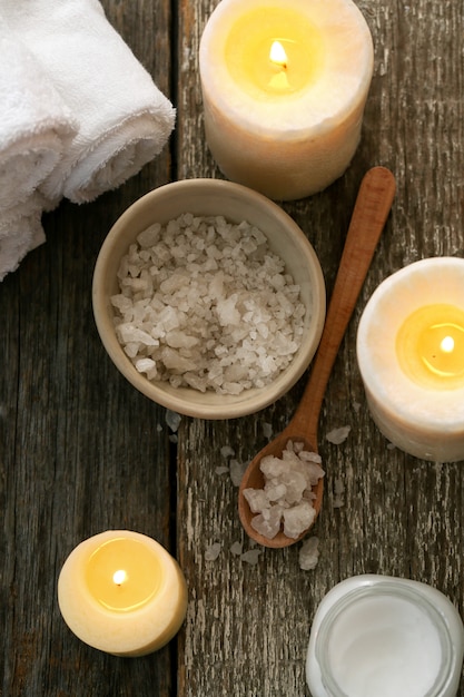 Foto grátis tratamento de aromaterapia com velas