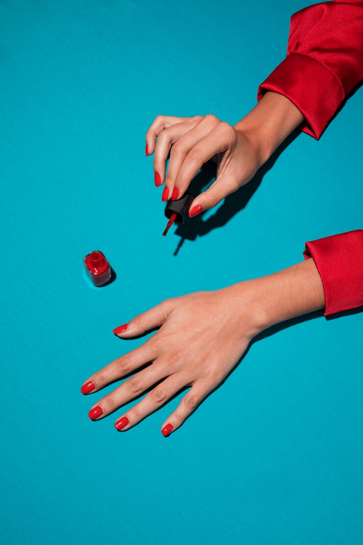 Foto grátis tratamento de cuidados com as unhas de perto