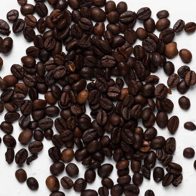 Tratamento de grãos de café close-up no spa