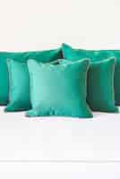Foto grátis travesseiro sofá verde