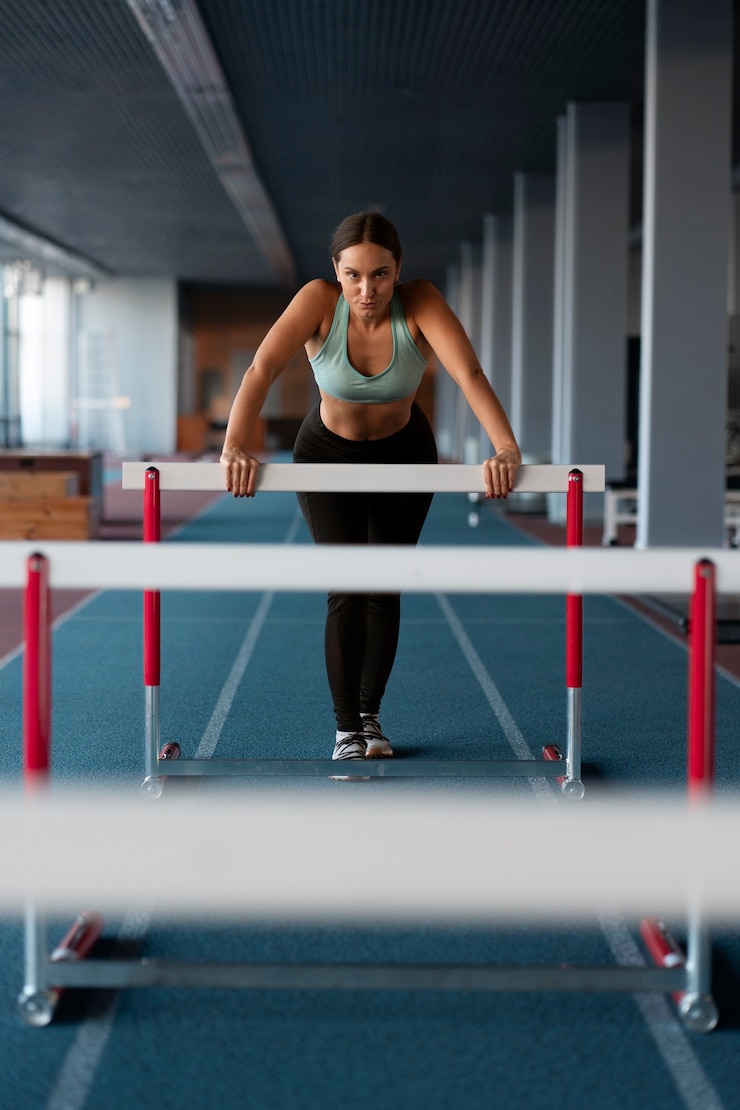 Foto grátis treinamento feminino para atletismo