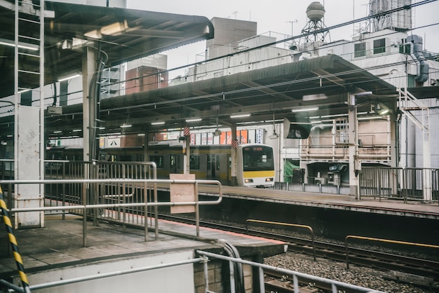 Trem chegando na estação da cidade