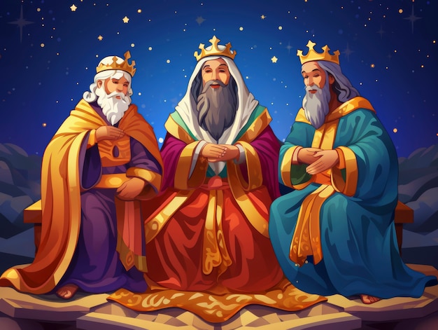 Três reis com coroas