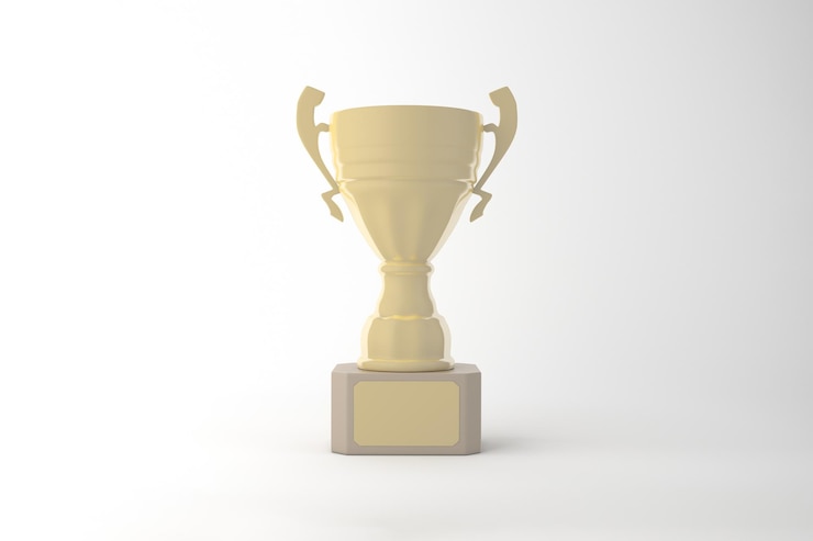 Foto grátis troféu de ouro simbolizando conquista e vitória