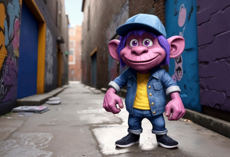 Foto grátis troll de fantasia em um ambiente bonito