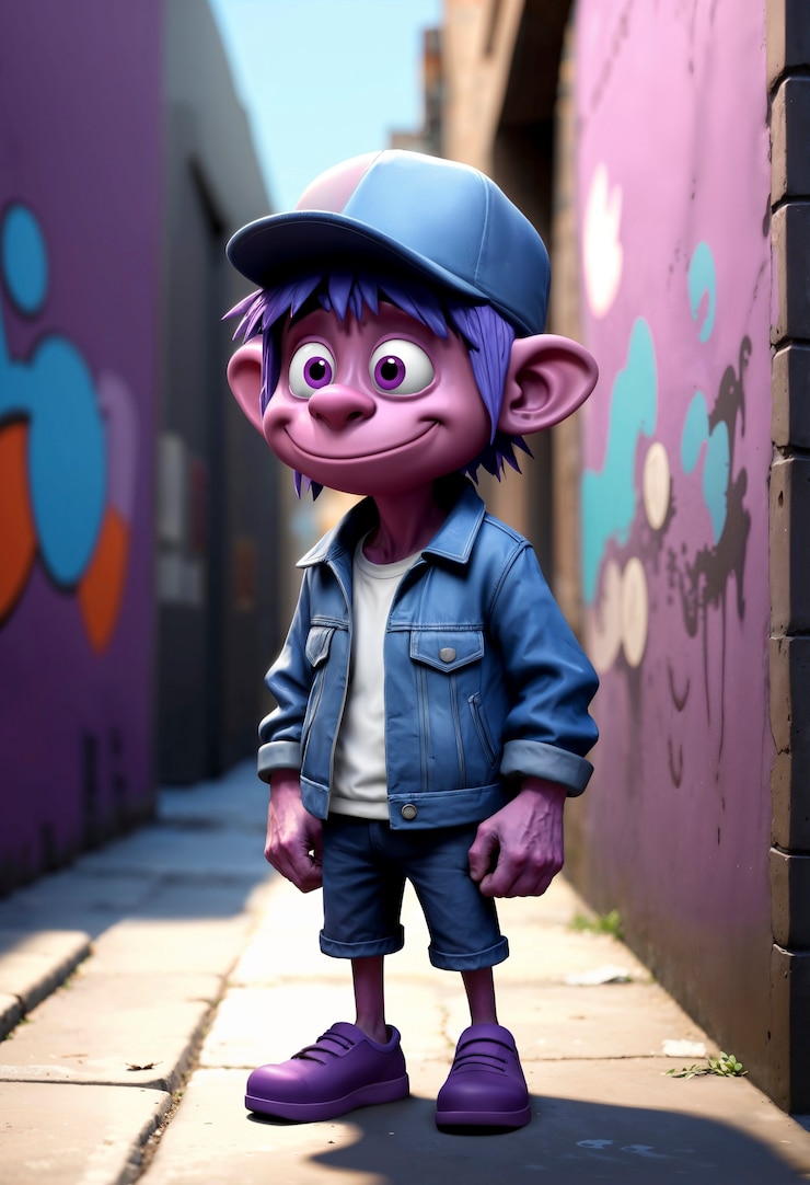 Foto grátis troll de fantasia em um ambiente bonito