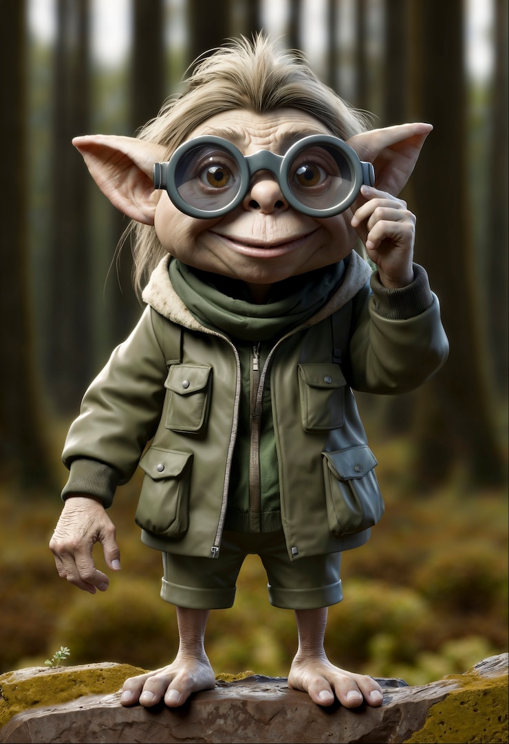 Foto grátis troll de fantasia em um ambiente bonito