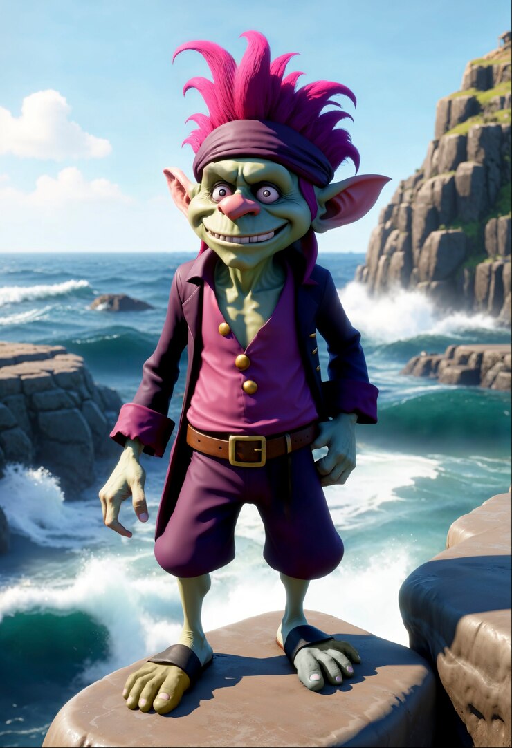 Foto grátis troll de fantasia em um ambiente bonito