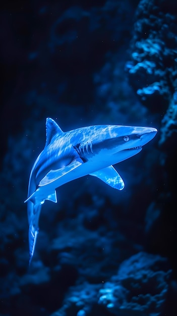 Foto grátis tubarão realista no oceano