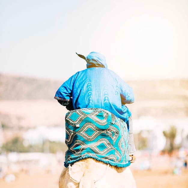 Foto grátis turista na paisagem do deserto