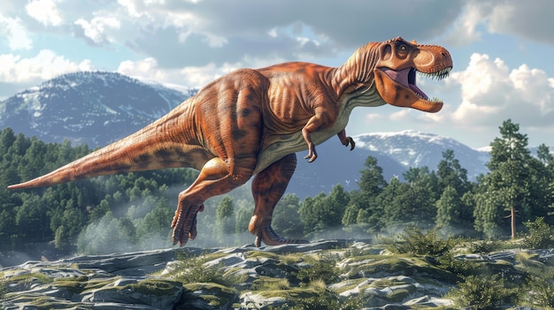 Foto grátis tyrannosaurus rex na natureza