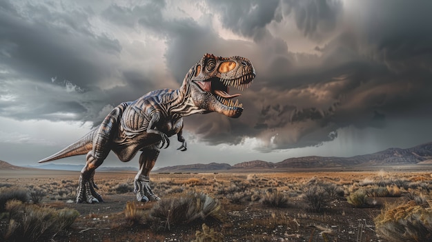 Foto grátis tyrannosaurus rex na natureza