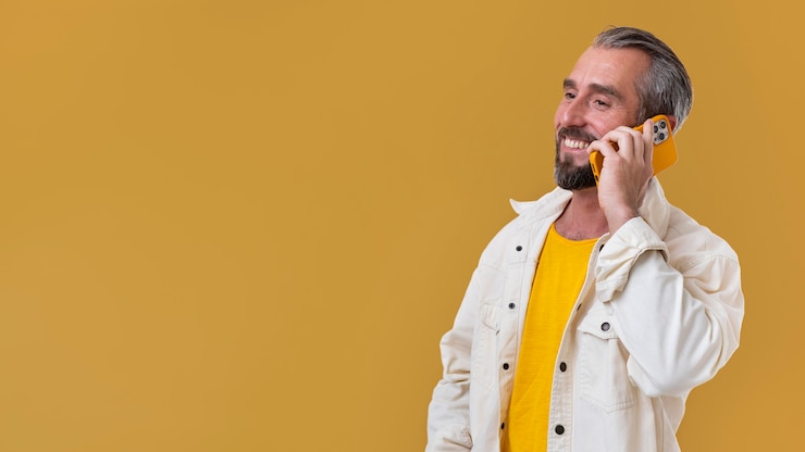 Foto grátis último homem falando ao telefone