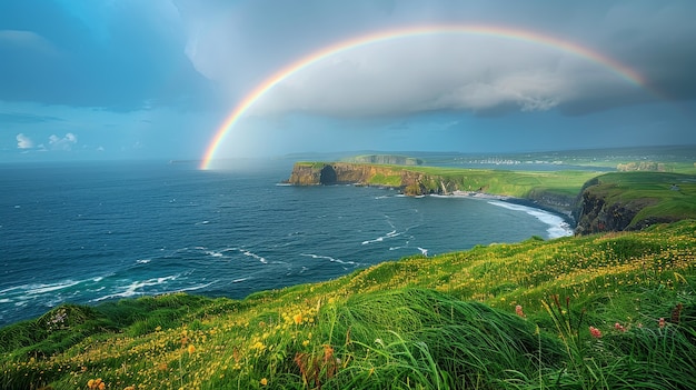 Foto grátis um belo arco-íris na natureza