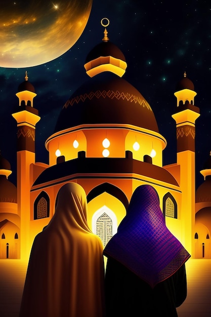 Foto grátis um cartaz para o mês do ramadã