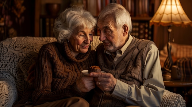 Foto grátis um casal com um delicioso chocolate.