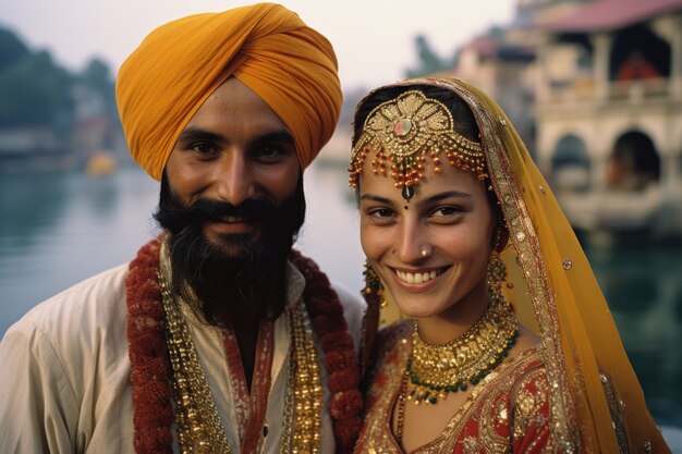 Um casal indiano comemora o dia da proposta sendo romântico um com o outro.