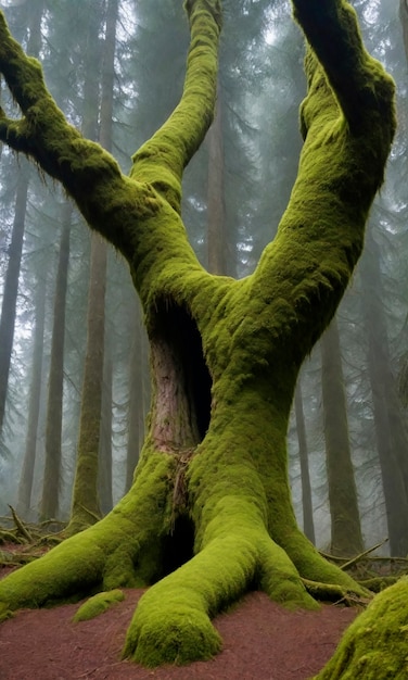 Foto grátis um close do musgo na natureza