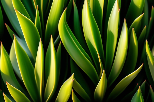 Foto grátis um close-up de algumas plantas verdes com o sol brilhando sobre elas.