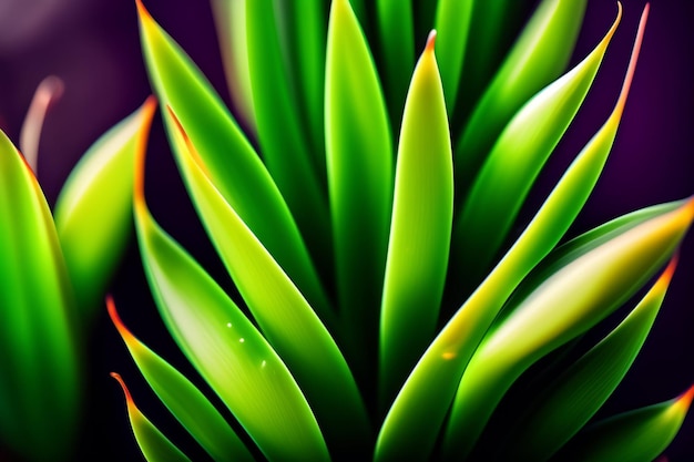 Um close-up de uma planta que tem a palavra agave nela