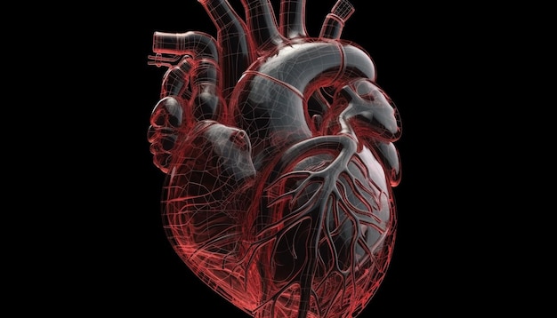 Foto grátis um coração vermelho com a palavra coração