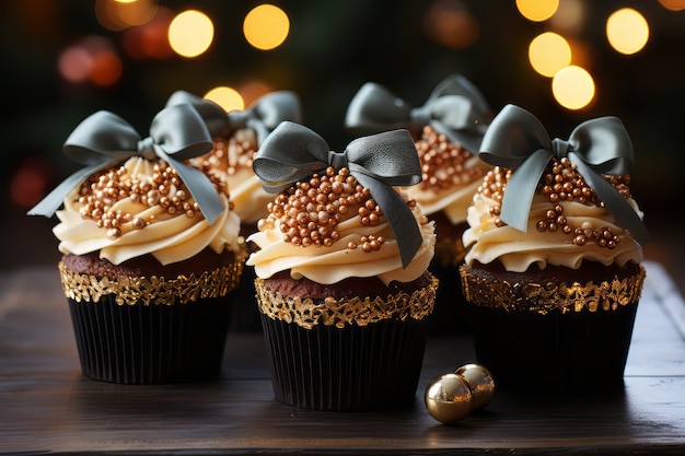 Foto grátis um delicioso arranjo de finger food de natal.