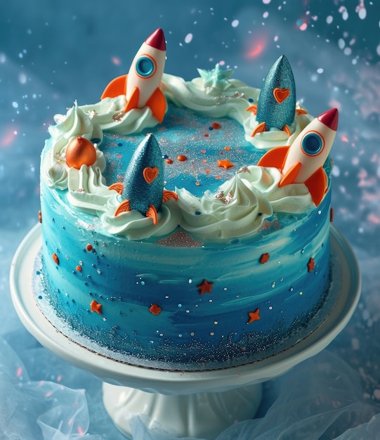 Foto grátis um delicioso bolo de astronauta em 3d.