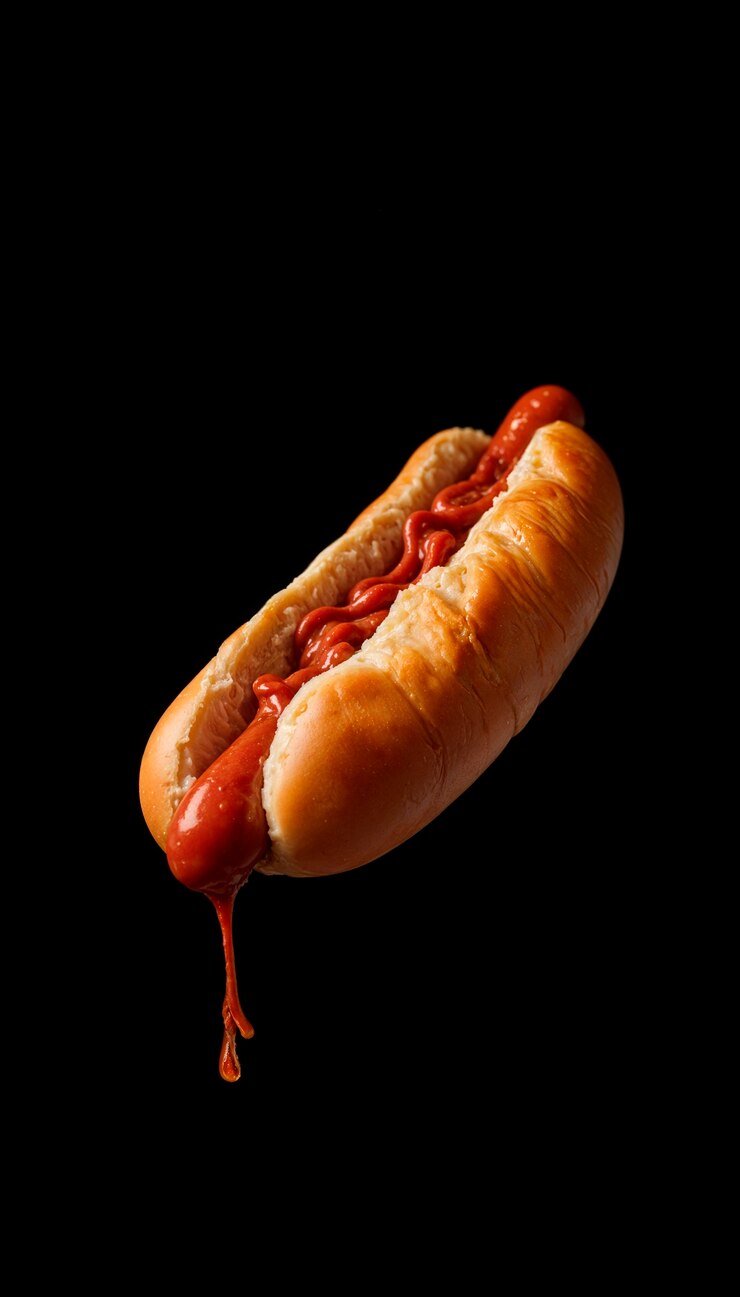 Foto grátis um delicioso cachorro-quente no estúdio.