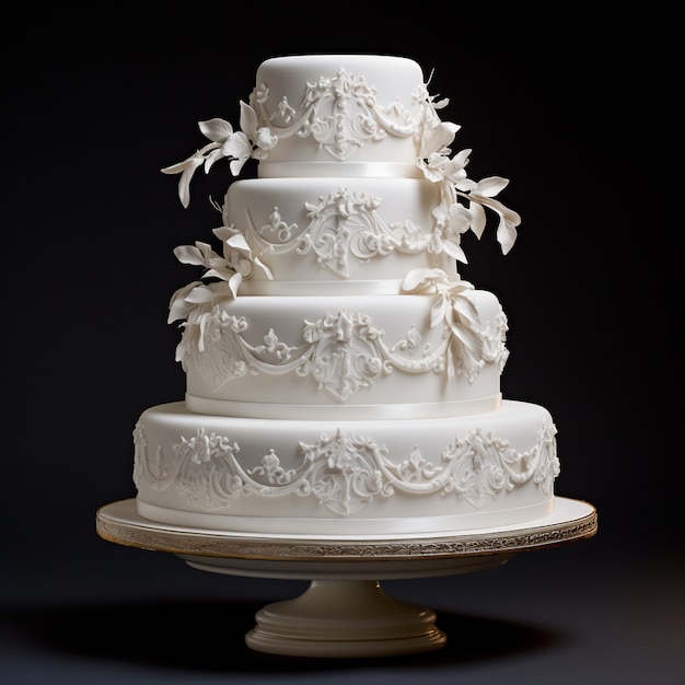 Foto grátis um delicioso e lindo bolo de casamento.