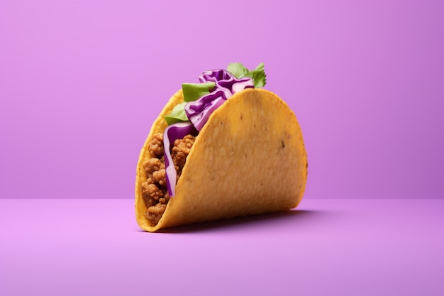 Foto grátis um delicioso taco no estúdio.