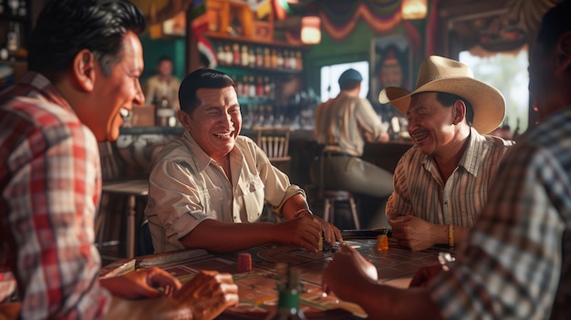 Um grupo de amigos colombianos a passar tempo juntos e a divertir-se.