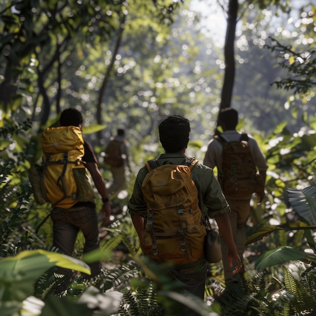 Um grupo de amigos colombianos a passar tempo juntos e a divertir-se.