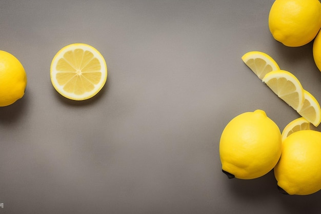 Foto grátis um limão e uma fatia de limão sobre uma mesa