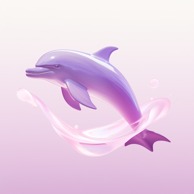 Um lindo golfinho 3D