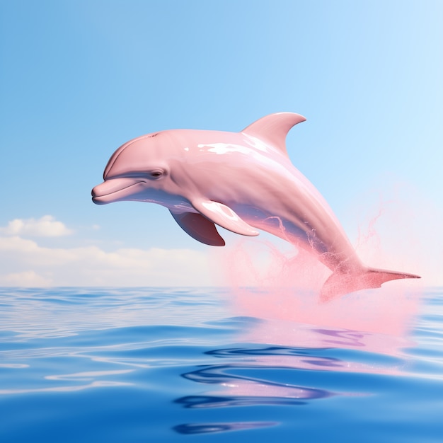 Um lindo golfinho 3D