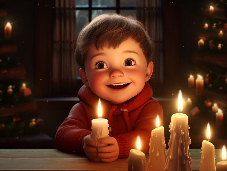 Foto grátis um miúdo de tiro médio a celebrar o natal.