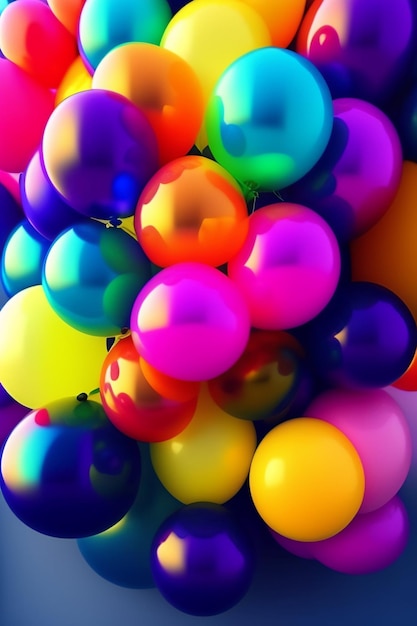 Foto grátis um monte de balões coloridos com a palavra amor nele