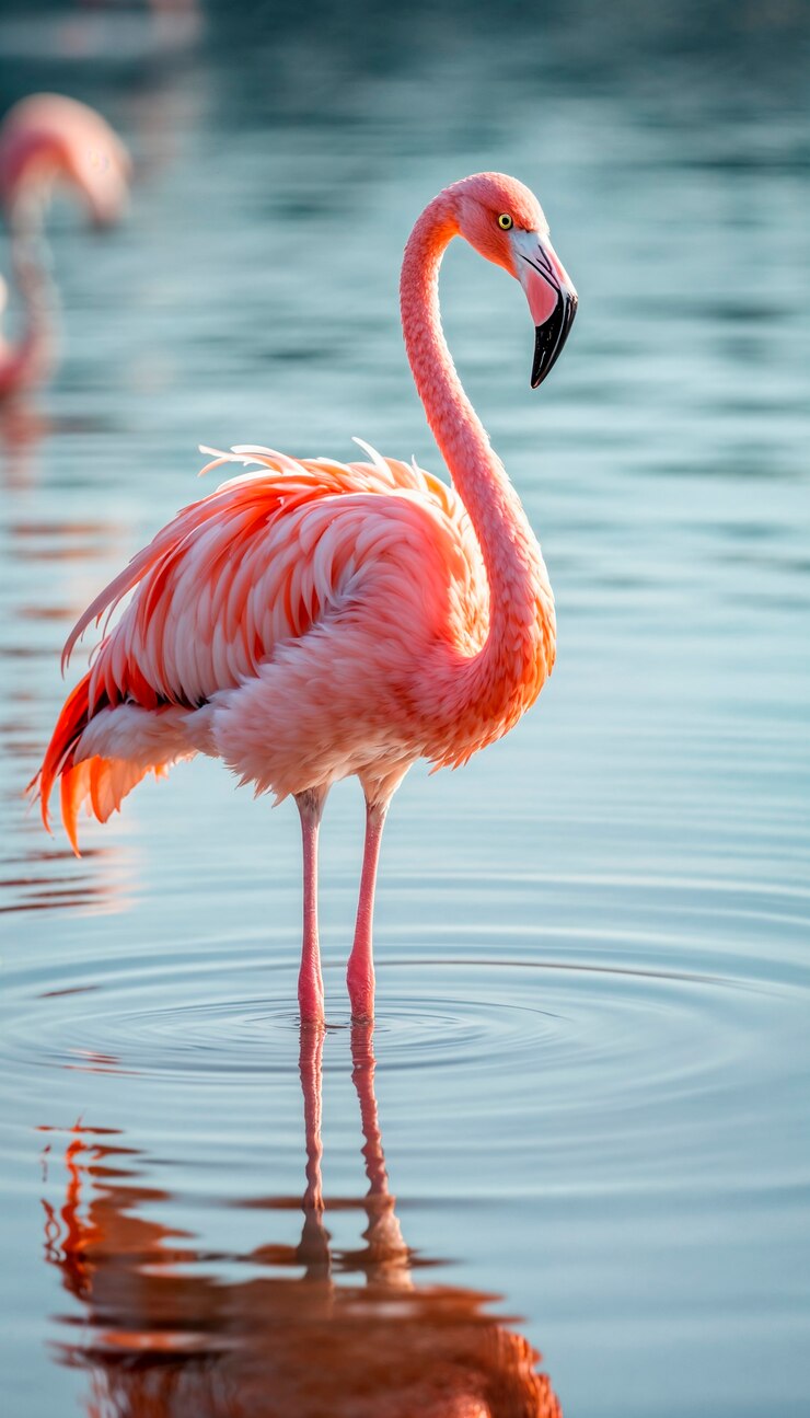 Foto grátis um plano de perto do flamingo na natureza