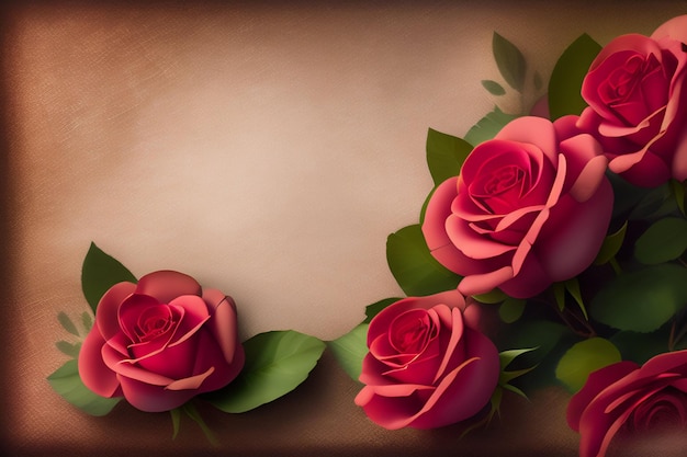 Foto grátis um quadro de rosas cor de rosa com um fundo marrom