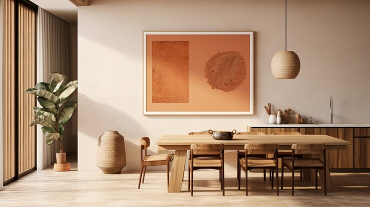 Foto grátis um quarto na casa decorado com desenho folclórico brasileiro