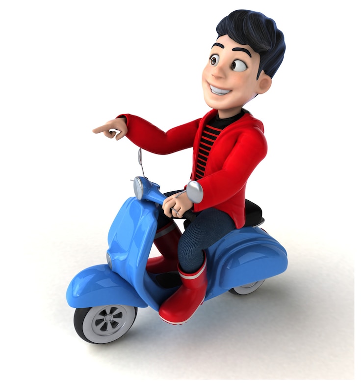 Foto grátis um rapaz adolescente de desenho animado 3d divertido