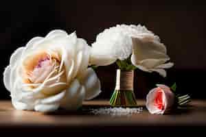 Foto grátis um vaso de flores com uma rosa vermelha