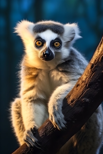 Um zoom no macaco na natureza