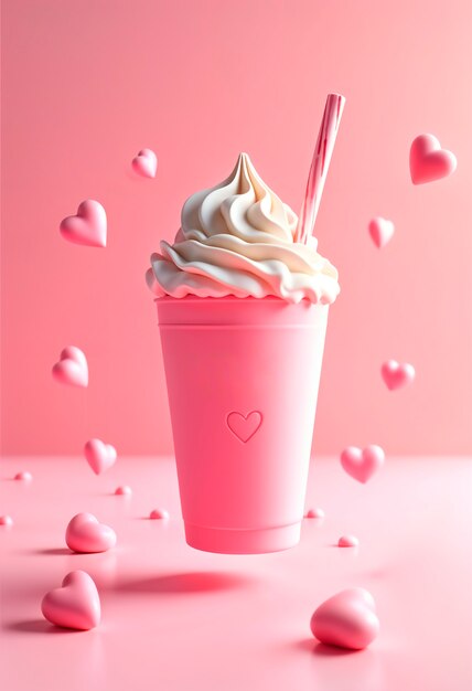 Uma bebida deliciosa com emojis.
