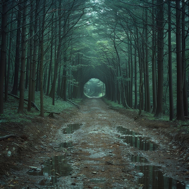 Foto grátis uma bela cena da floresta japonesa.