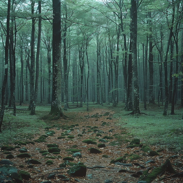 Foto grátis uma bela cena da floresta japonesa.