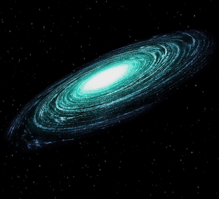 Foto grátis uma bela galáxia colorida no escuro espaço estrelado