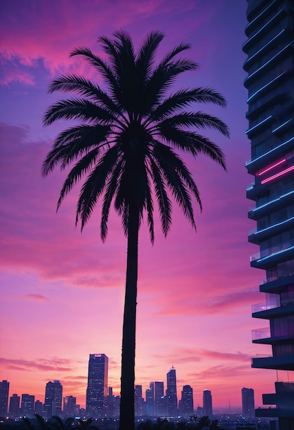 Foto grátis uma bela palmeira de cores vivas