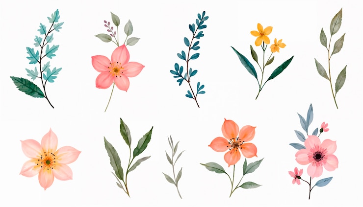 Foto grátis uma coleção de flores, incluindo uma com a outra rosa e amarela.